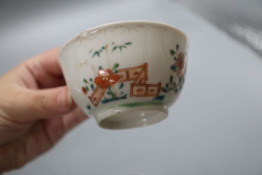 Six Chinese porcelain cups or tea bowls